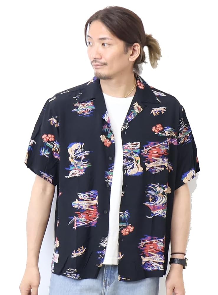 Amazon.co.jp: [ショット] パイナップルジュース レーヨンシャツ